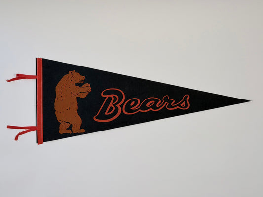 Vintage Chicago Bears 1960s Standing Bear Felt Pennant