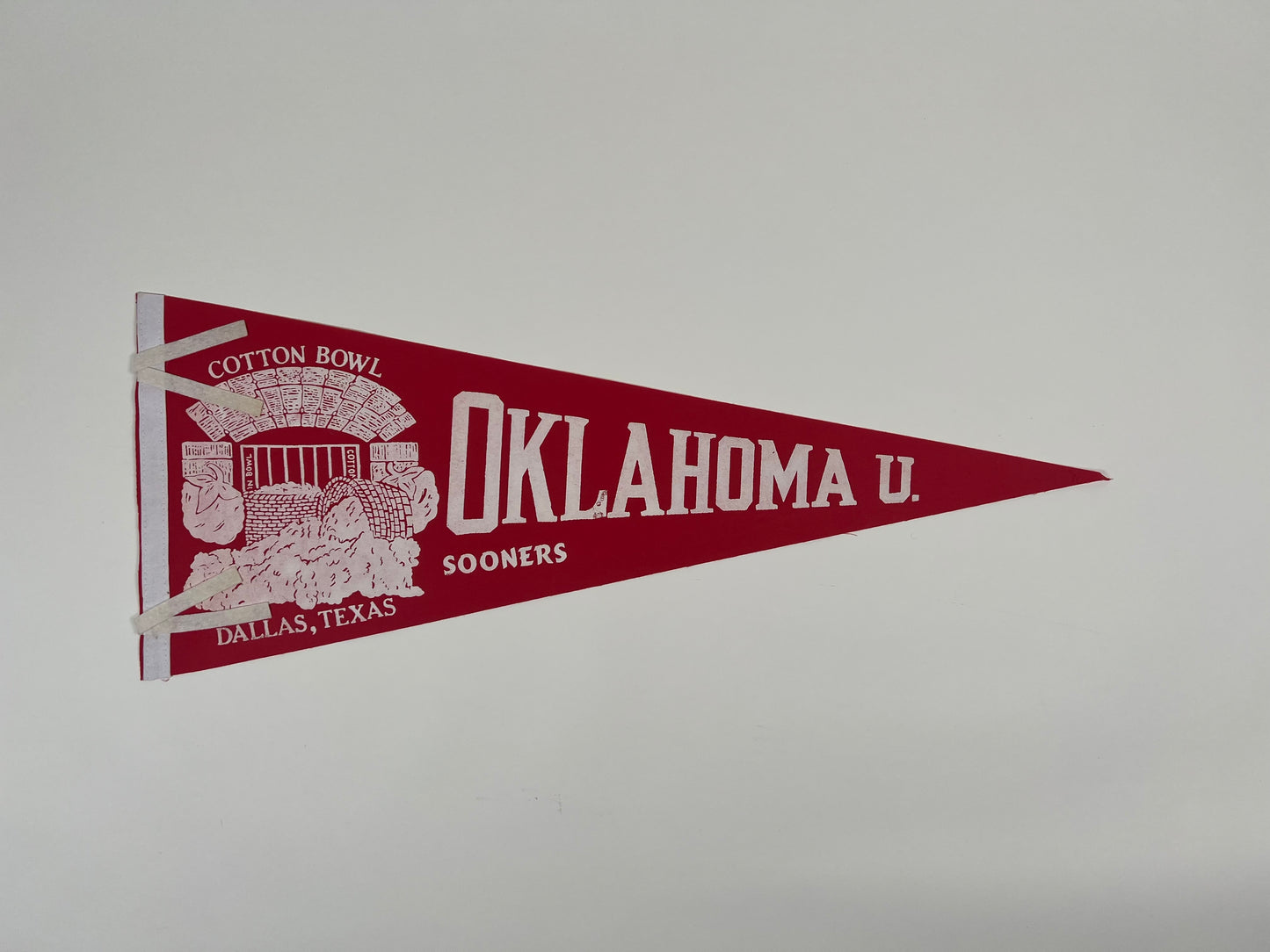 University of Oklahoma Sooners Cotton Bowl Pennant, 1980's