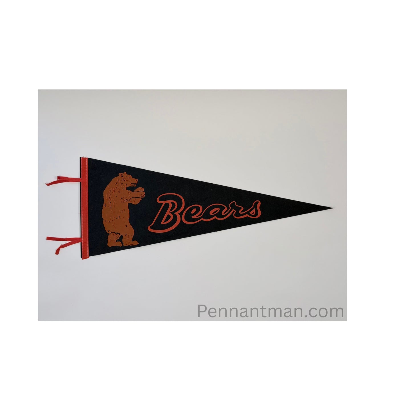 Vintage Chicago Bears 1960s Standing Bear Felt Pennant
