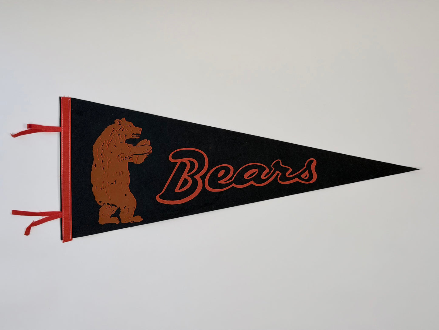 Vintage Chicago Bears 1960s Standing Bear Felt Pennant