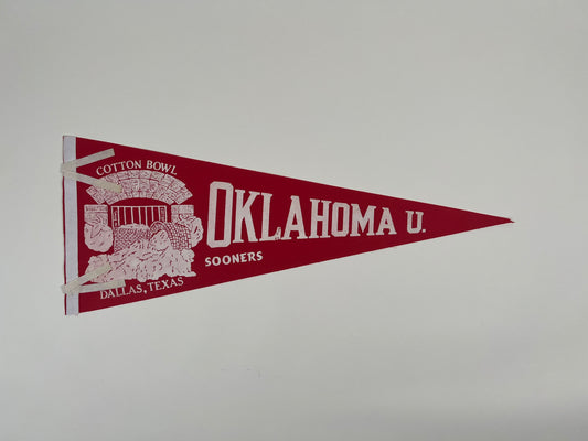 University of Oklahoma Sooners Cotton Bowl Pennant, 1980's