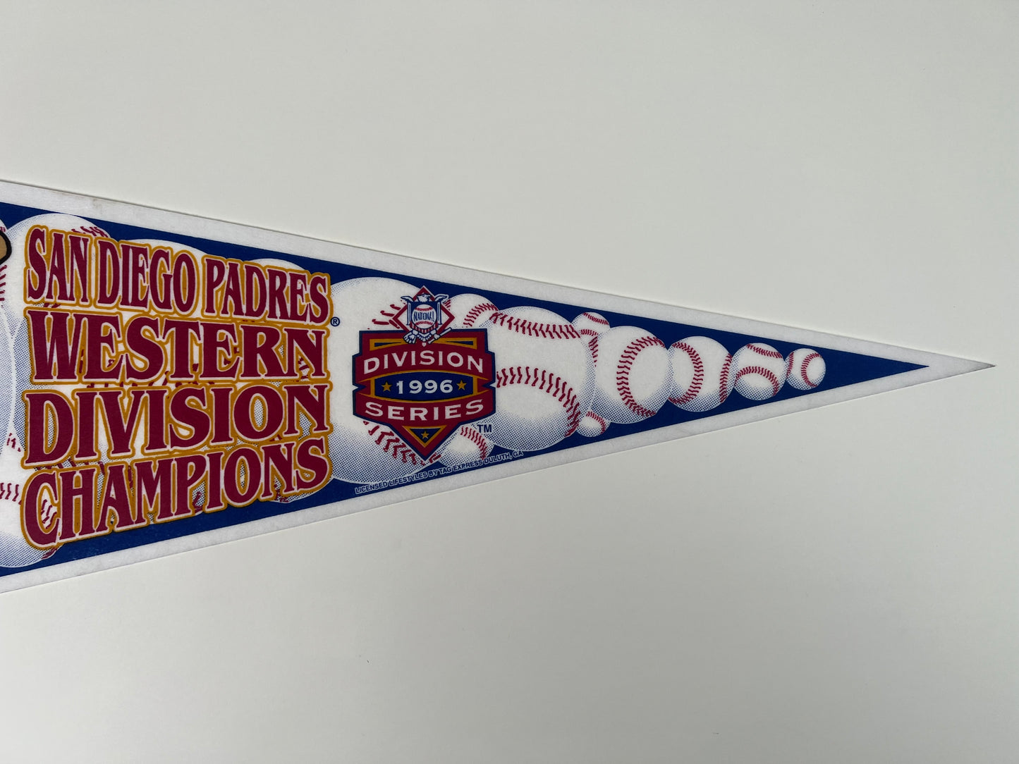 1996 San Diego Padres Western Division Champions Felt Pennant