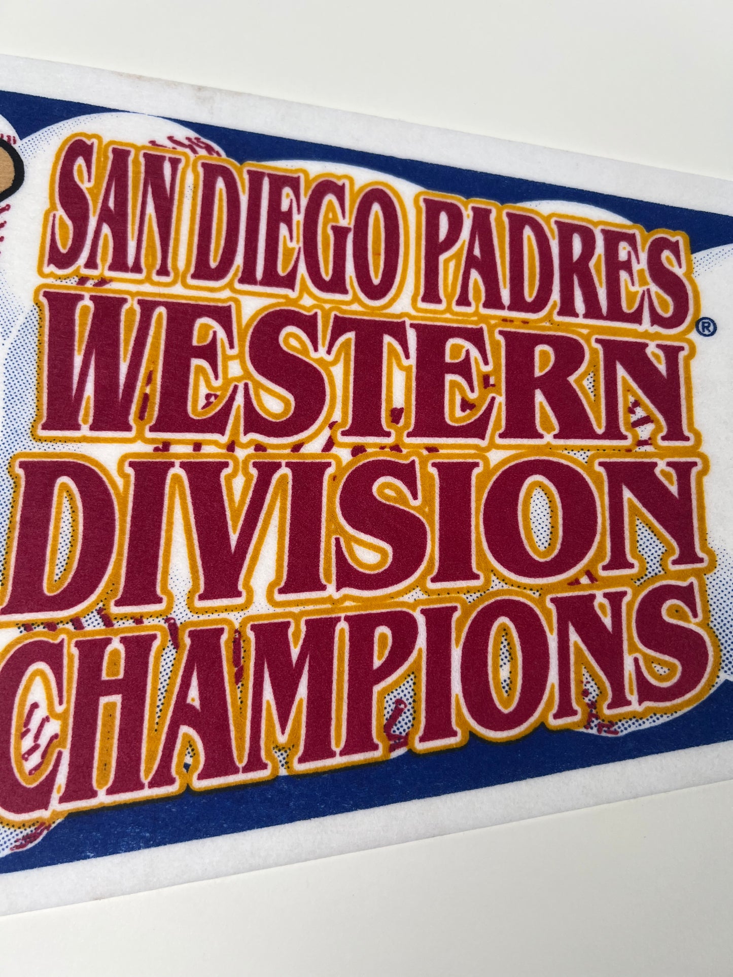 1996 San Diego Padres Western Division Champions Felt Pennant