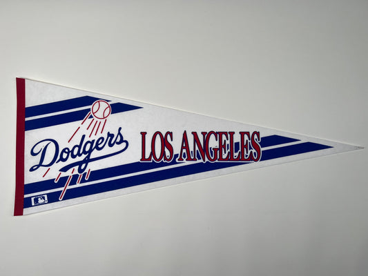 Vintage 1970s Dodgers “Los Angeles” Stadium Felt Pennant – Excellent Condition