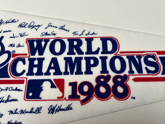 Vintage 1988 Dodgers World Series Champions Felt Pennant – Excellent Condition