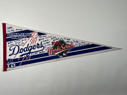 1988 Dodgers NL Champions & World Series Vintage Felt Pennant